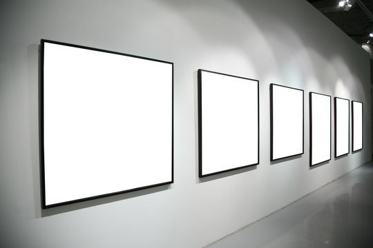 frames on  white wall
