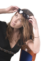 attractive girl in sunglasses