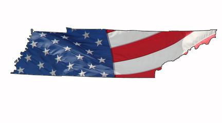 U.S. flag over Tennessee