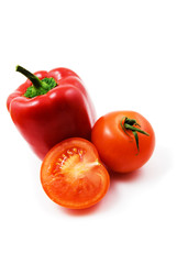 pepper and tomatoes
