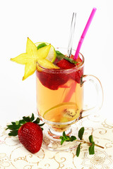 Fresh summer fruit tea