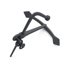 rendered iron anchor