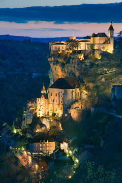 Anocheciendo en Rocamadour