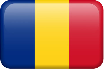 Fototapeta premium Romania Flag Button
