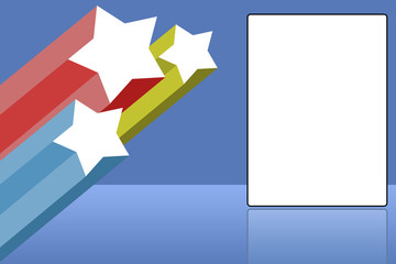 Stelle Vintage con Bacheca - Celeste