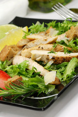 Bunter Salat mit Hühnchenfleisch