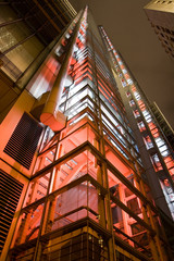 candy cane patterned stairs