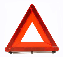 Warning trafic accident sing (red triangle)