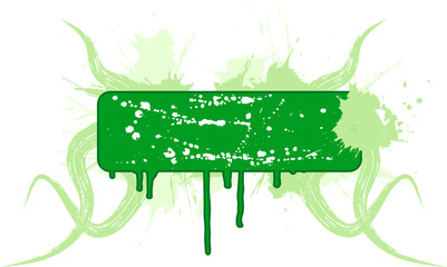 Grunge floral banner.