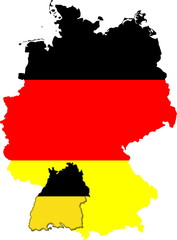 Baden-Württemberg auf Deutschland