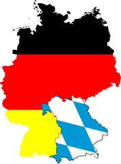 Fototapeta premium Bayern auf Deutschland