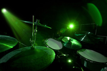 Drums in the green light