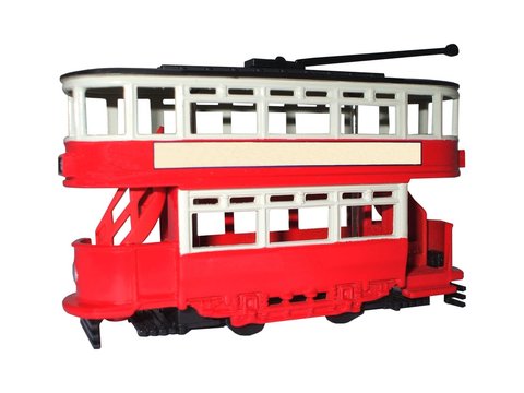 A Model of an Old Traditional British Tram.