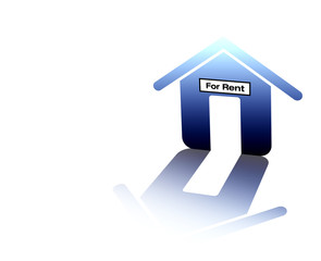 Naklejka premium House for Rent - blue