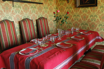 table dressée