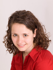 portrait of young smiling beautiful woman