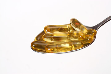 Spoon with gold boluses