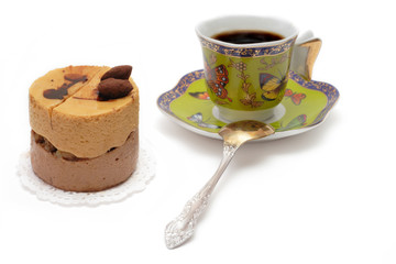 sweet dessert and a cup of coffee