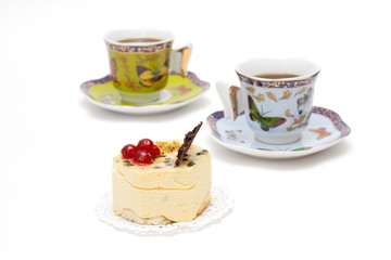 sweet dessert and a cup of coffee