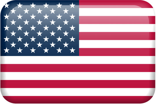 United States of America Flag Button