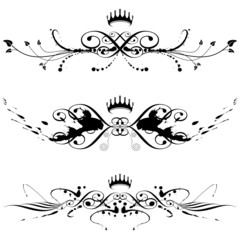 vector file of elegant brush splash with floral element