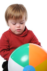 Boy with down syndrome