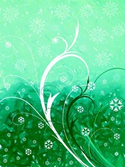 Green Christmas pattern