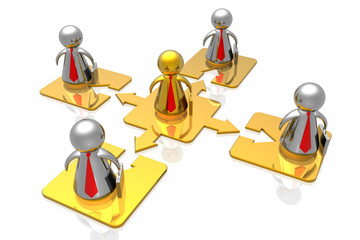 golden leader and business team