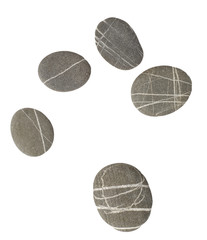 pebbles on white