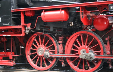 Fototapeta na wymiar Lokomotivenräder