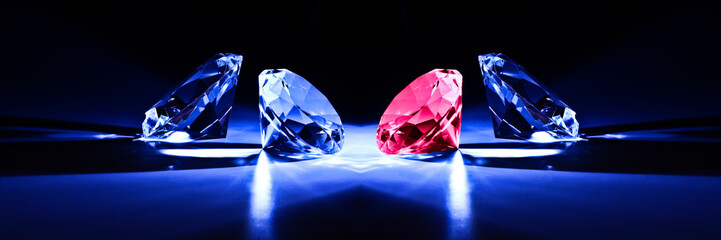 Diamonds close-up metaphor