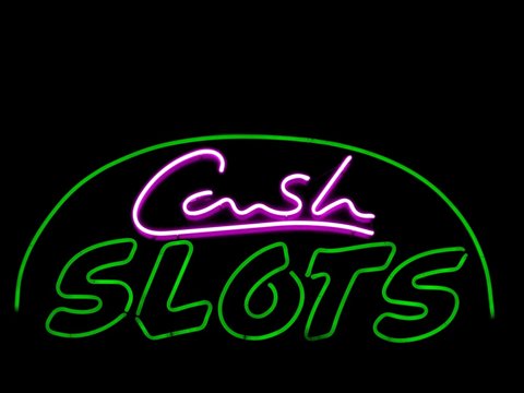 cash slots neon sign