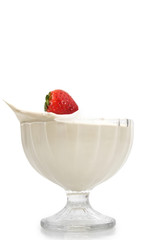 cream and strawberry