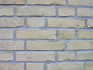 Wall of light yellow bricks