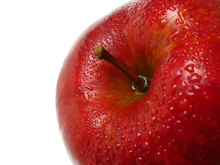 pomme avec gouttes d'eau