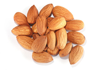 Almonds in closeup
