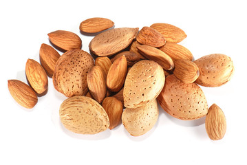 Almonds in closeup
