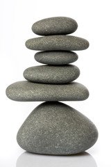 Fototapeta na wymiar Zen medytacja odbicie ozdoba kamień równowagi