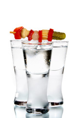 Three Glass with Vodka