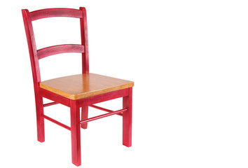 Fototapeta premium Red Chair in Isolation
