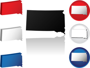 State of South Dakota Icons