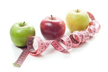 Apples and tape measure