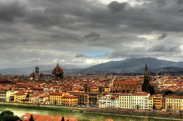 Fototapeta premium Florence (Italy) - Panoramic view from Piazza del Michelangelo