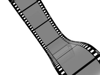 Film strip on a white background