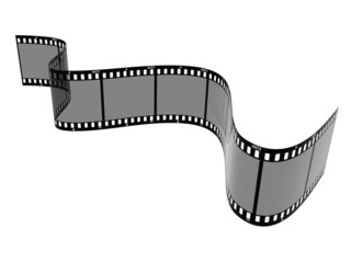Film strip on a white background