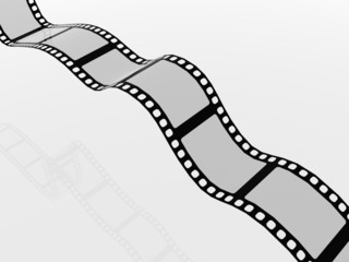 Fototapeta premium Film strip on a white background