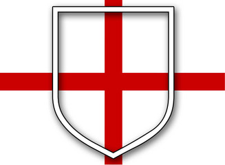 Fototapeta premium St Georges Flag With Shield