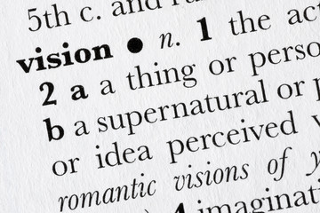 Obraz premium Vision word dictionary definition