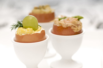several egg appetizers