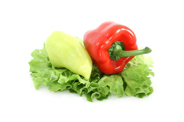 pepper and lettuce